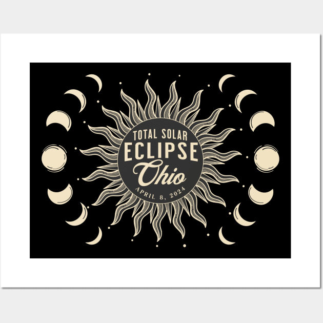 Total Solar Eclipse Ohio USA April 2024 Wall Art by TGKelly